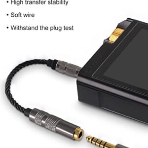 Headphone Adapter 4.4mm Male to 3.5mm Female Adapter for 3.5mm Cable Connected to Balanced 4.4mm Player Device High Stereo Audio Converter OFC Cable with Gold-Plated Plug 6 inch Length Extension Cord