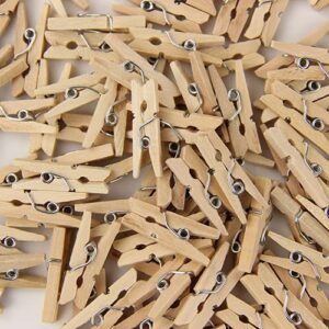 u-m 50pcs small size 30mm mini natural wooden clips multifunction craft decoration clips photo paper peg clothespin useful