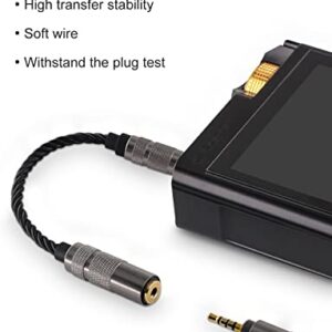 Headphone Adapter 2.5mm Male to 4.4mm Female Adapter for 4.4mm Cable Connected to Balanced 2.5mm Player Device High Stereo Audio Converter OFC Cable with Gold-Plated Plug 6 inch Length Extension Cord