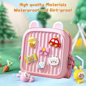 KUSARKO Cute Toddler Backpack Mini Backpack Lightweight Preschool Backpack Small Backpack for Kids Gifts for Little Girls (Pink)