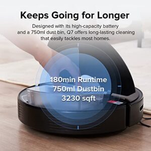 roborock Q7 Robot Vacuum and Mop, LiDAR Navigation, 2700Pa Suction, Multi-Level Mapping, 180mins Run-Time, Works with Alexa, Perfect for Hard Floors, Carpets, and Pet Hair (Black)