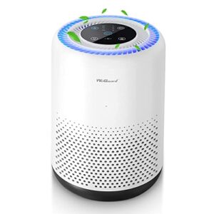 weguard k300 air purifiers for home large room up to 1076ft², h13 true hepa air filter cleaner, odor eliminator, remove smoke dust pollen pet dander, night light(available for california)