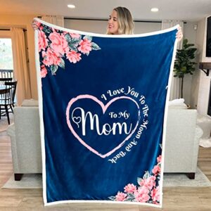 PeraBella Mothers Day Mom Gifts,Mom Birthday Gifts from Daughter and Son | Mom Blanket | Gifts for Mom | Mom Gifts Unique, Best Gifts for Elderly Mom, for Mothers Gifts,Sherpa Throw Blanket 65"x50"