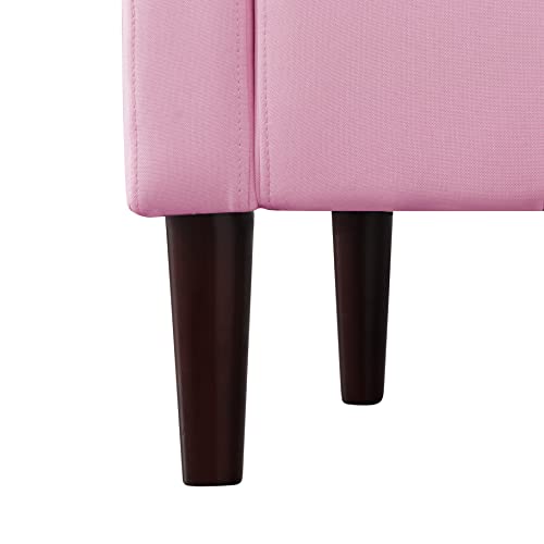 Msaleen Small Sofa Mini Couch Loveseat – Pink Couch Accent Sofa Button Tufted Couch, Mid Century Small Loveseat 2-Seater Contemporary 52" Modern Sofas Mini Couches for Small Spaces Pink Minisofa