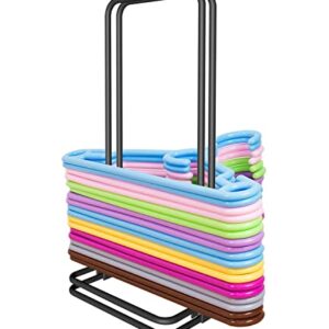 Hanger Storage Organizer Holder Stacker Stand Portable Stander Hangers Rack for Laundry Closet Dry Cleaning Room Adult or Child Clothes Hangers Black Space Saving Keep Laundry Room Neat and Clean