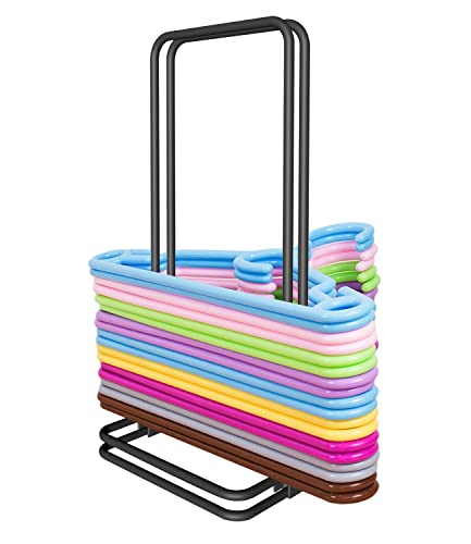 Hanger Storage Organizer Holder Stacker Stand Portable Stander Hangers Rack for Laundry Closet Dry Cleaning Room Adult or Child Clothes Hangers Black Space Saving Keep Laundry Room Neat and Clean