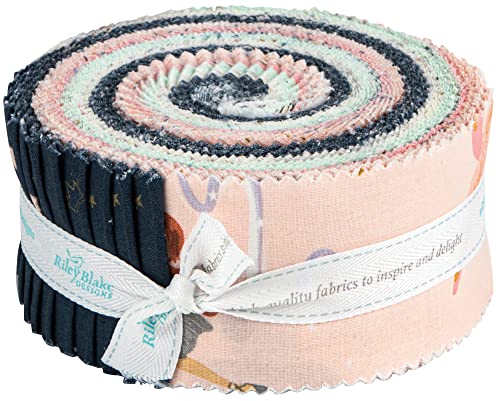 Spin & Twirl Rolie Polie 40 2.5-inch Strips Jelly Roll Riley Blake Designs RP-11610-40