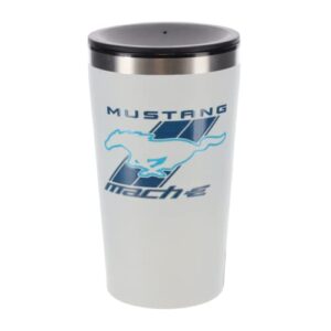 ford mustang mach-e pony logo travel mug, stainless steel, 16 oz.