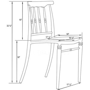 LeisureMod Spindle Mid-Century Modern Plastic Dining Chair with Clear Acrylic Seat and Legs, Stackable Accent Side Chair for Kitchen and Dining Room, Single