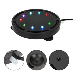 Gouccpu 9 LED Beads Submersible Fish Tank Bubble Light Air Stone Aquarium Decoration Fish Tank Aquarium Accessories Bubbler Underwater Round Small Bubbles Lamp Connect to air Pump (q9)