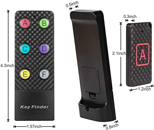 Key Finder, Reyke RF Item Locator Tags with 100ft. Working Range, Wireless Remote Finder Key Locator Key Finder for Finding Car Key Phone Glasses Wallet Tracker, 1 RF Transmitter & 6 Receivers