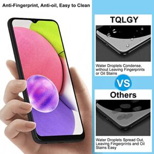 TQLGY 3 Pack Screen Protector for Samsung Galaxy A03s with 3 Pack Camera Lens Protector, Tempered Glass Film, 9H Hardness - HD - Bubble Free - Anti-Scratch - Easy Installation