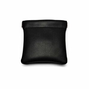woodten pu leather jewelry travel bag leather jewelry pouch christmas,wedding party favor gift bag (s, black)