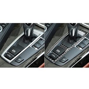 Carbon Fiber Cover Trim Sticker Compatible with BMW 6 Series M6 F12 F13 F06 2011-2018 M Sport (Carbon Fiber A, Gear Shift Frame Cover RHD)