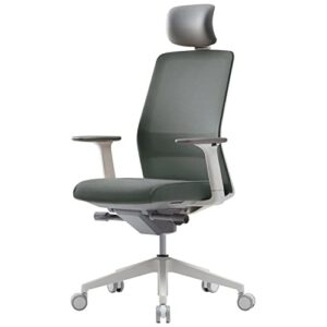 sidiz t40 smart ergonomic office chair : home office chair with easy adjustments, headrest, lumbar support, 3d armrests, seat depth, mesh back computer desk chair, alternative gaming chair (gray)