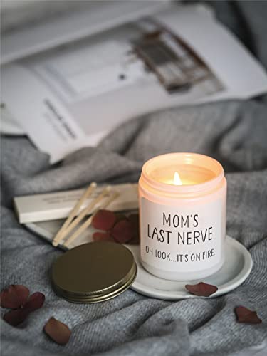 Gifts for Mom from Daughter and Son, Mom’s Last Nerve, Oh Look It's on Fire Candle, Mom Gift, Mother’s Day Birthday Christmas Thanksgiving Day Gift for Mom