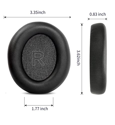 VEKEFF Replacement Ear Pads Cushions Cover for Anker Soundcore Life Q30 Q35 Headphones (Black)