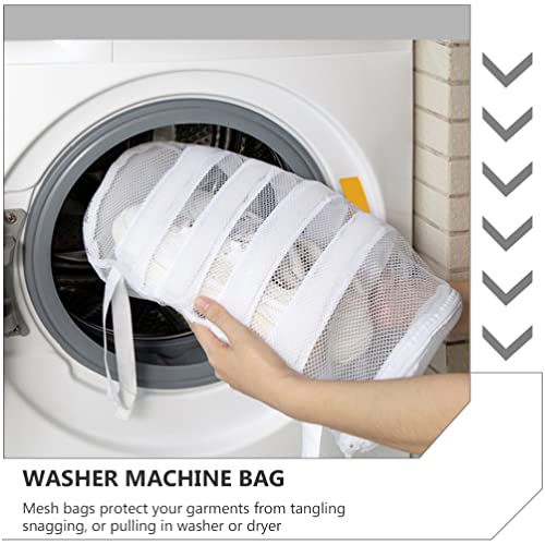 SOLUSTRE Mesh Laundry Bags 3 Pcs Shoes Wash Bags Sneaker Mesh Washing Bag Travel Shoes Bag Keep Cloth Shape in The Washer for Shoes Socks Home Dorm Supplies Portable Dryer