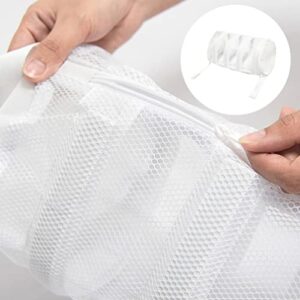 SOLUSTRE Mesh Laundry Bags 3 Pcs Shoes Wash Bags Sneaker Mesh Washing Bag Travel Shoes Bag Keep Cloth Shape in The Washer for Shoes Socks Home Dorm Supplies Portable Dryer