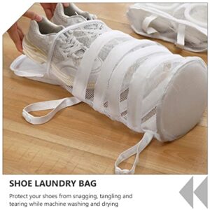 SOLUSTRE Mesh Laundry Bags 3 Pcs Shoes Wash Bags Sneaker Mesh Washing Bag Travel Shoes Bag Keep Cloth Shape in The Washer for Shoes Socks Home Dorm Supplies Portable Dryer