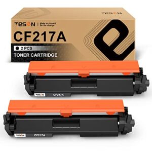tesen 17a cf217a compatible toner cartridge replacement for hp 17a cf217a for hp pro m102w m102a mfp m130fw m130nw m130fn m130a printer 2 packs black with chip