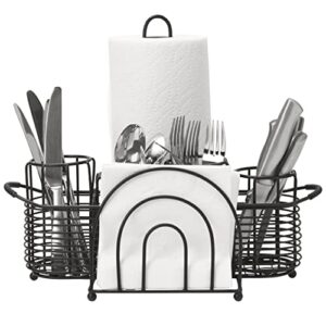 gourmet basics by mikasa gourmet basics art deco picnic buffet caddy with paper towel holder