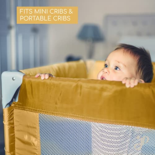 Juniper Dreams Mini Crib Mattress | 2-Stage Dual Firmness | Infant and Toddler Bed Mattress | Hypoallergenic and Water-Repellent | Greenguard Gold Certified Baby Bed Mattress for Cribs