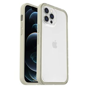 otterbox clear case with colorful grip edge for iphone 12 pro max - kiln (clear/grey)