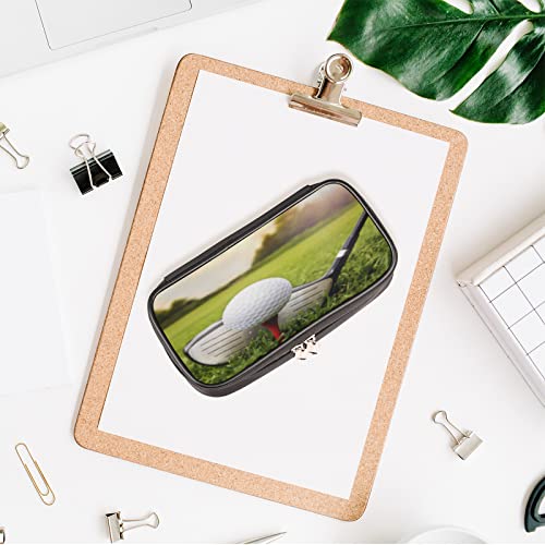 Cute Pencil Case Golf Ball Print Large Capacity Pencil Pouch Simplicity Pencil Box Pencil Bag Pen Case Large Stationery Organizer Bag with Zipper for Kids Boy Girls School Office Supplies