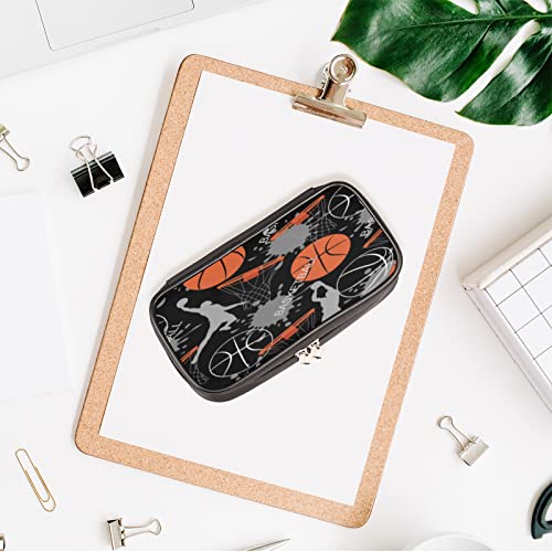 Basketball Pencil Case Basketball Slam Duck Large Capacity Pencil Pouch Simplicity Pencil Box Pencil Bag Pen Case Large Stationery Organizer Bag with Zipper for Kids Boy Girls School Office Supplies