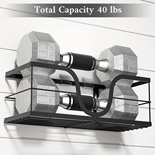 Alsonerbay Shower Caddy, Adhesive Shower Organizer, No Drilling Shower Shelf with Hooks for Bathroom Storage, Rustproof 304 Stainless Steel Shower Rack, 2 pack, Matte Black