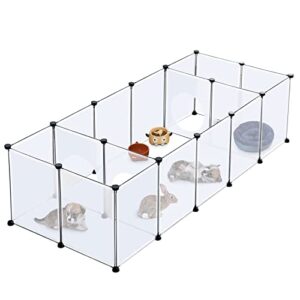 brian & dany portable pet playpen, small animals playpen indoor for puppy, rabbit,guinea pig - 18 panels, 58" x 29.5" x 18.5"