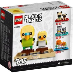 lego brickheadz pets dogs, cats, fish, birds or hamsters (choose pet) (budgie parrot 40443)