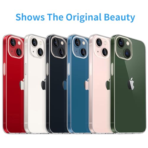 JJGoo for iPhone 13 Case Clear, Transparent Soft Shockproof Protective Slim Thin Phone Bumper Phone Cases for iPhone 13