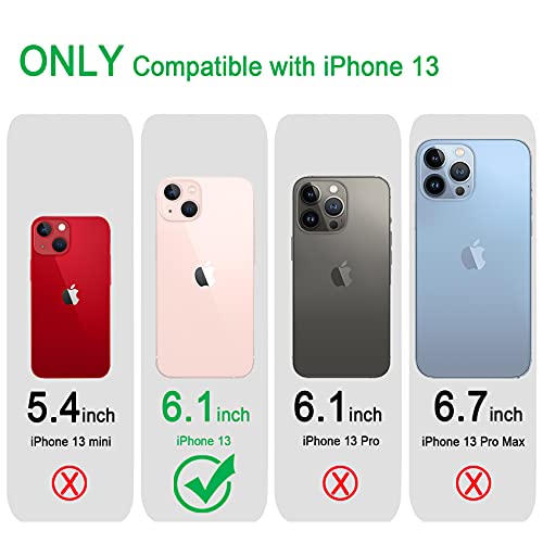 JJGoo for iPhone 13 Case Clear, Transparent Soft Shockproof Protective Slim Thin Phone Bumper Phone Cases for iPhone 13