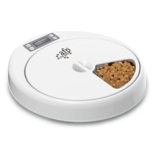 All For Paws Automatic Cat Feeders,5 Meal Automatic Dog Feeder,Cat Food Dispenser with Programmable Timer,Automatic Pet Feeder for Dry and Wet Food