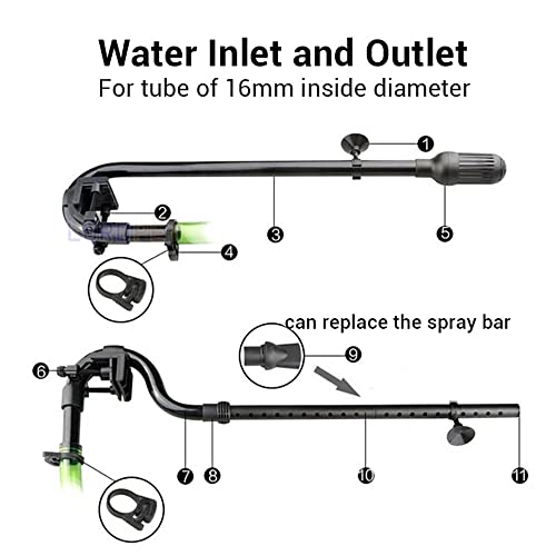 MiOYOOW Aquarium Water Inlet Outlet Tube Kit, Fish Tank Water Pipe Fittings Aquarium Canister Filter Inflow Outflow Kit for 302B 303B 402AB 403AB Filter, Inner Dia 16 mm Outer Dia 22mm