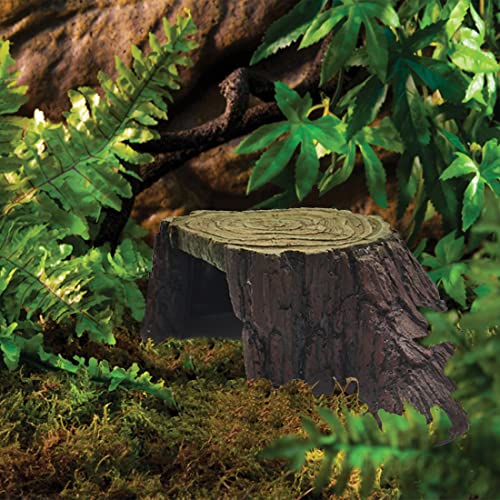 Reptile Habitat Cave Tortoise Basking Platform Turtle Tree Stump Hideout Cave Lizard Dock Resting Terrace Terrarium Accessories Aquarium Decor for Tortoise Lizard Chamelon Gecko Iguana