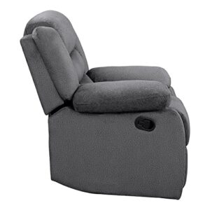 Lexicon Farren Fabric Manual Double Reclining Loveseat, Gray