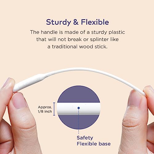 ARCA PET Cotton Swabs for Dogs Cats and Small Pets - Ear Cleaner Swabs with Long Plastic Handle - Ear Cleaning Supply for Puppies and Pets - Multipurpose Cotton Sticks for Pets (100 Buds)