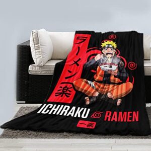 just funky naruto shippuden fleece bed and sofa blanket | 45 x 60 inches naruto blanket featuring naruto uzumaki | home decor sofa bed blanket | official licensed