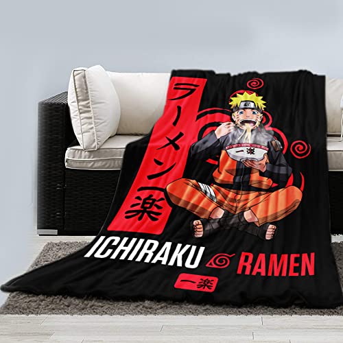 JUST FUNKY Naruto Shippuden Fleece Bed and Sofa Blanket | 45 X 60 Inches Naruto Blanket Featuring Naruto Uzumaki | Home Decor Sofa Bed Blanket | Official Licensed