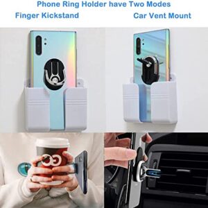 Coyoleoeo Phone Ring Holder 360° Degree Rotation Phone Grip Ring Holder for Cell Phone with Shower Phone Holder - Phone Ring Grip and White Wall Phone Holder (Random Color)