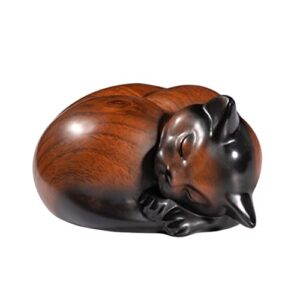 kriss art pet urns,sleeping resin cremation cat urn, cat urns for ashes, small animal urn