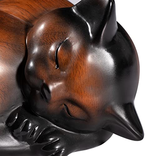 Kriss Art Pet Urns,Sleeping Resin Cremation Cat Urn, Cat Urns for Ashes, Small Animal Urn