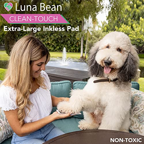 Luna Bean Paw Print Kit - Mess-Free Paw Print Stamp Pad for Dogs & Cats - 14pc Dog Nose Print Kit & Pet Paw Print Impression Kit- Clean - Touch Ink Pad for Dog Paw Prints - Dog Mom Gifts for Women