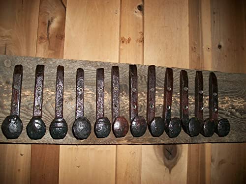 12 Pack 10+2 Antique Horse Tack Hooks Coat Hat Rack Railroad Spikes Barn Hanger