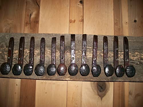 12 Pack 10+2 Antique Horse Tack Hooks Coat Hat Rack Railroad Spikes Barn Hanger