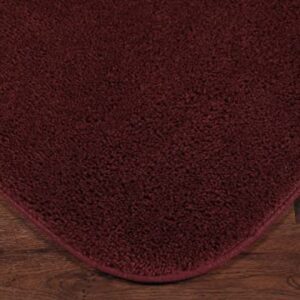 Garland Rug Traditional Plush 3 Piece Nylon Washable Bathroom Rug Set Chili Pepper Red