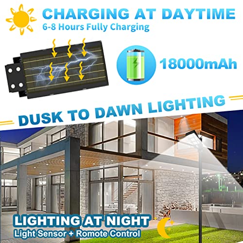 SUN NEED Solar Street Light,300W Solar Street Lights Outdoor Dusk to Dawn Motion Sensor with Remote Control 30000Lumens Solar Outdoor Light IP67 Waterproof for Backyard Garden Parking lot etc.